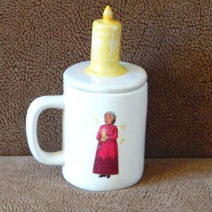 Rae Dunn Disney Encanto ABUELA White Ceramic Iridescent Candle Topper Mug NEW
